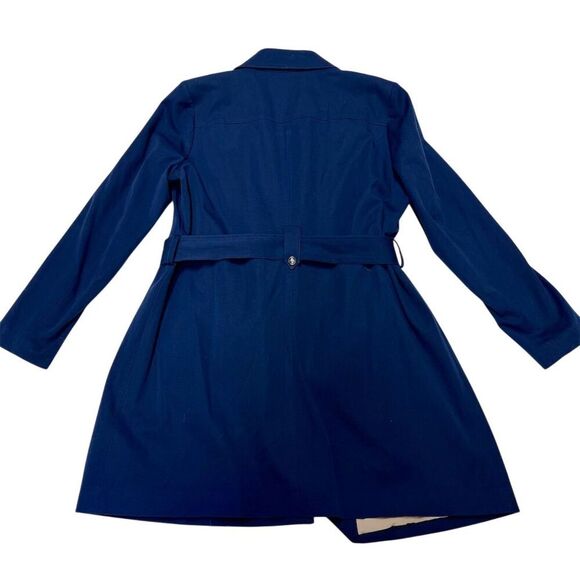 41 Hawthorn Women's Double Breasted Belted Trench Coat Blue XL - VGUC - Picture 3 of 6